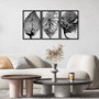 Wallity Saye Escultura de Pared de Metal Negra